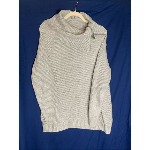 Talbots Grey Zipper Sweater M - Picture 2 of 8